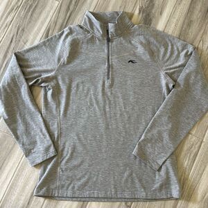 KJUS Men's Ski Half-Zip Mid Layer Grey Melange- Still Full Price 56 2XL